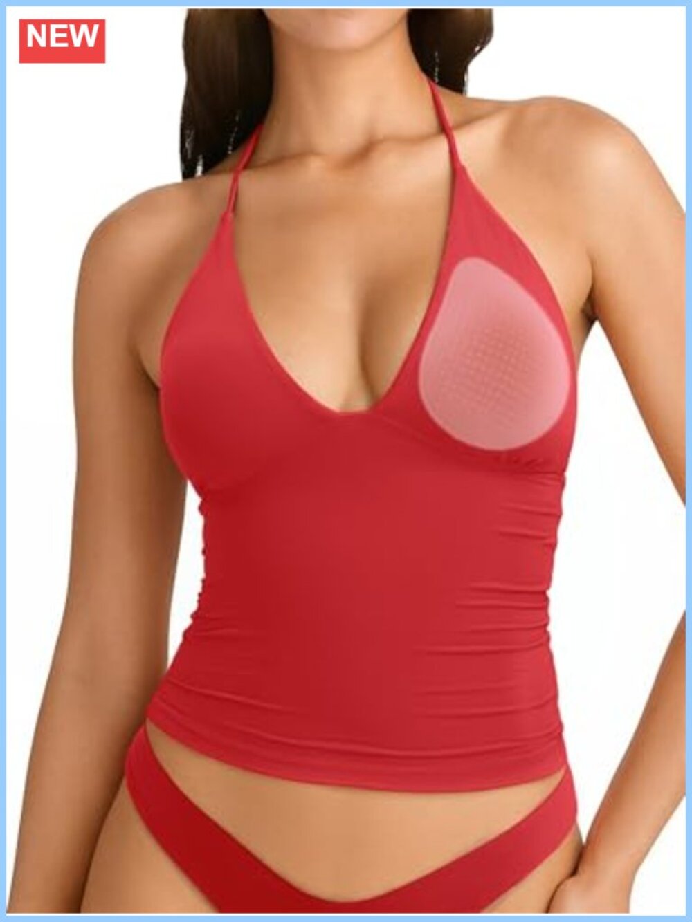 Women's Halter Tank Top Double Lined Padded Sleeveless Summer Camisole
